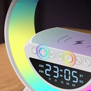 G Speaker Luminária com Relógio e Carregador Indução