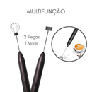 PRETA - (Premium) Mini Batedor Mixer Elétrico Portátil Bivolt | AJ-I22