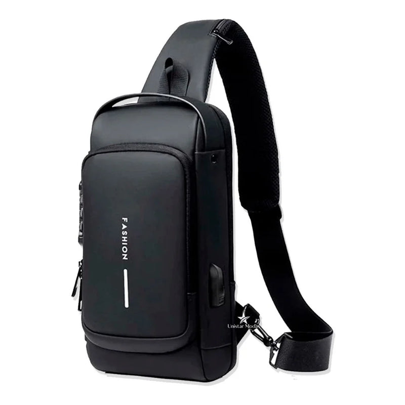 Slim Bag Mochila Anti-Furto com Senha USB