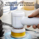 Escova Elétrica de Limpeza 3 em 1 Sem Fio